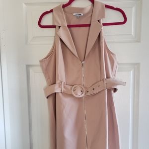 Cream color shirt dress from fashion nova